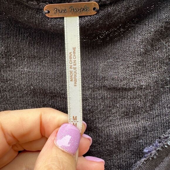 Free People V Neck Sequin Sweater - Picture 3 of 9